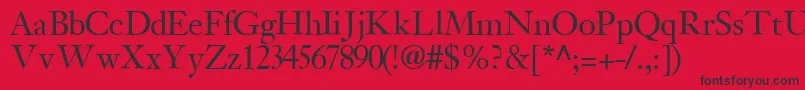 JansonsskRegular Font – Black Fonts on Red Background