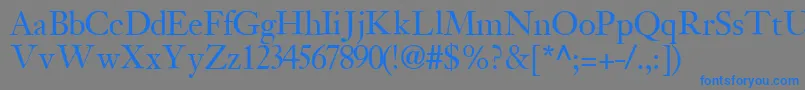 Police JansonsskRegular – polices bleues sur fond gris