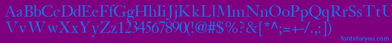 JansonsskRegular Font – Blue Fonts on Purple Background