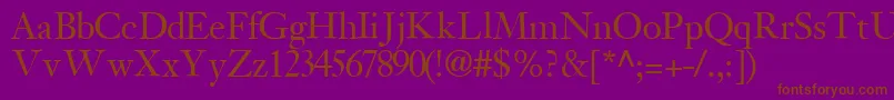 JansonsskRegular Font – Brown Fonts on Purple Background