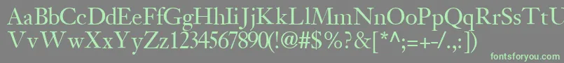 JansonsskRegular Font – Green Fonts on Gray Background