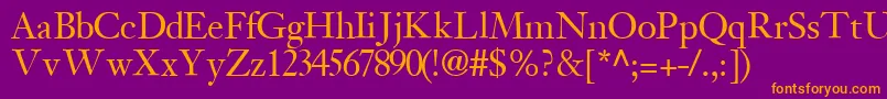 JansonsskRegular Font – Orange Fonts on Purple Background
