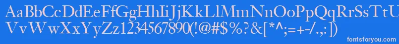 JansonsskRegular Font – Pink Fonts on Blue Background