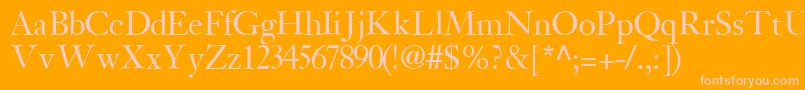 JansonsskRegular Font – Pink Fonts on Orange Background