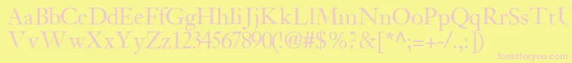 JansonsskRegular Font – Pink Fonts on Yellow Background