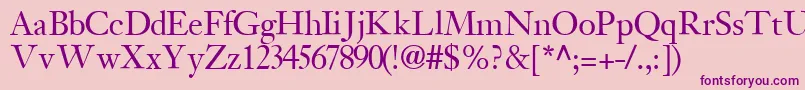 JansonsskRegular Font – Purple Fonts on Pink Background