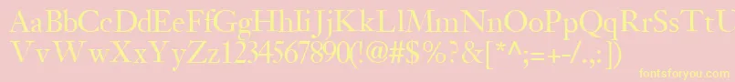 JansonsskRegular Font – Yellow Fonts on Pink Background