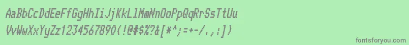 Telidoncdhv ffy Font – Gray Fonts on Green Background