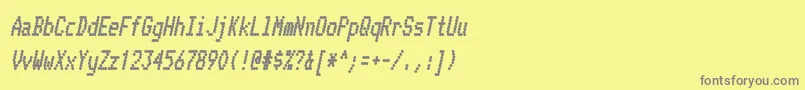 Telidoncdhv ffy Font – Gray Fonts on Yellow Background