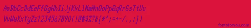 Telidoncdhv ffy Font – Purple Fonts on Red Background