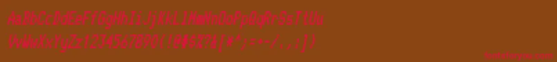 Telidoncdhv ffy Font – Red Fonts on Brown Background