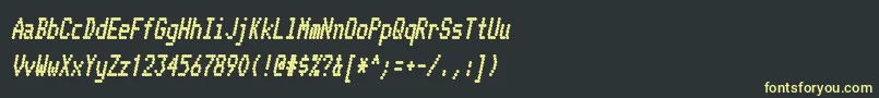 フォントTelidoncdhv ffy – 黒い背景に黄色の文字