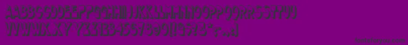 フォントChocolatedropsnf – 紫の背景に黒い文字
