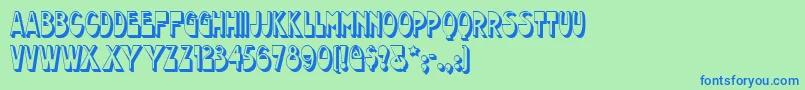 Chocolatedropsnf Font – Blue Fonts on Green Background