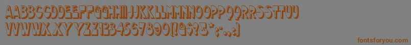 Chocolatedropsnf-Schriftart – Braune Schriften auf grauem Hintergrund