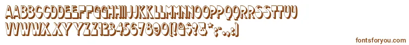 Chocolatedropsnf-Schriftart – Braune Schriften auf weißem Hintergrund