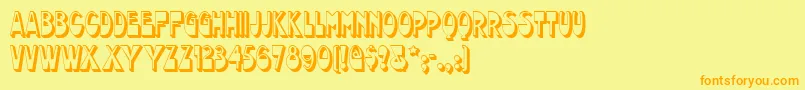 Chocolatedropsnf Font – Orange Fonts on Yellow Background