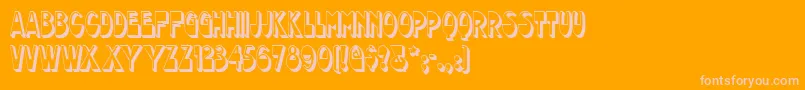 Chocolatedropsnf-Schriftart – Rosa Schriften auf orangefarbenem Hintergrund