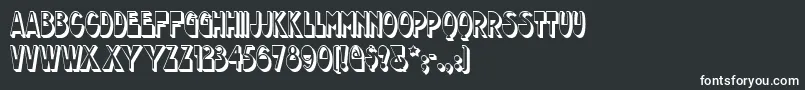 Chocolatedropsnf-fontti – valkoiset fontit mustalla taustalla