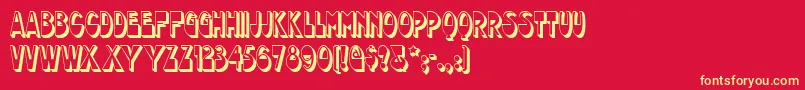 Chocolatedropsnf Font – Yellow Fonts on Red Background