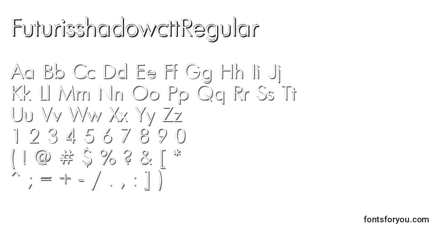 FuturisshadowcttRegularフォント–アルファベット、数字、特殊文字