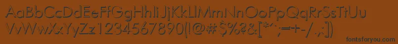 FuturisshadowcttRegular Font – Black Fonts on Brown Background