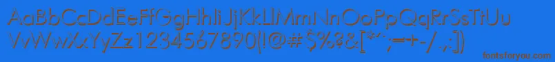 FuturisshadowcttRegular Font – Brown Fonts on Blue Background