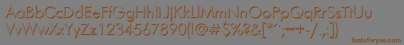 FuturisshadowcttRegular Font – Brown Fonts on Gray Background