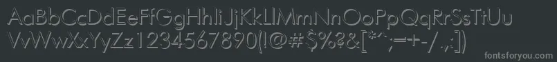 FuturisshadowcttRegular-Schriftart – Graue Schriften auf schwarzem Hintergrund