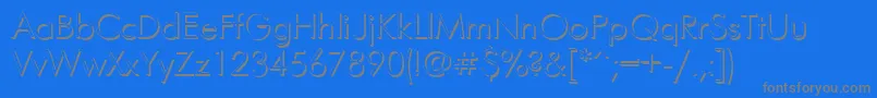 FuturisshadowcttRegular-Schriftart – Graue Schriften auf blauem Hintergrund
