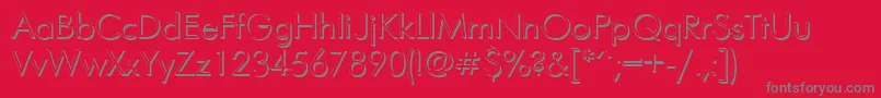 フォントFuturisshadowcttRegular – 赤い背景に灰色の文字