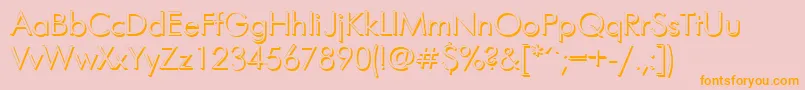 FuturisshadowcttRegular Font – Orange Fonts on Pink Background