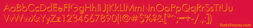 FuturisshadowcttRegular Font – Orange Fonts on Red Background