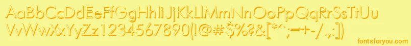 FuturisshadowcttRegular Font – Orange Fonts on Yellow Background