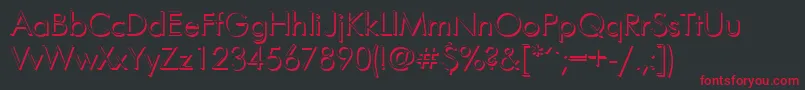 FuturisshadowcttRegular Font – Red Fonts on Black Background