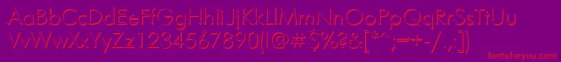 FuturisshadowcttRegular-fontti – punaiset fontit violetilla taustalla