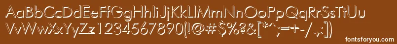 FuturisshadowcttRegular Font – White Fonts on Brown Background