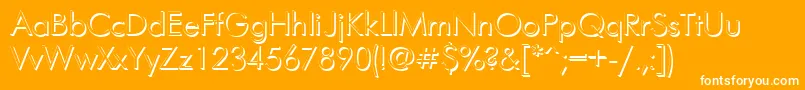 FuturisshadowcttRegular Font – White Fonts on Orange Background
