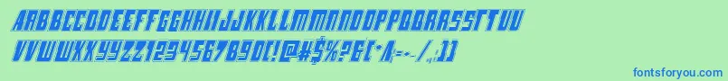 Lampreyacadital Font – Blue Fonts on Green Background