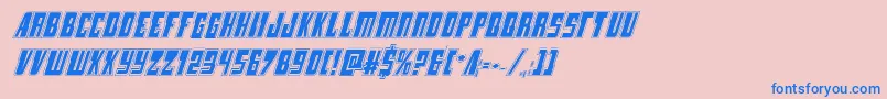 Lampreyacadital Font – Blue Fonts on Pink Background