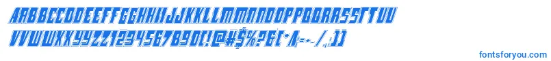 Lampreyacadital Font – Blue Fonts on White Background