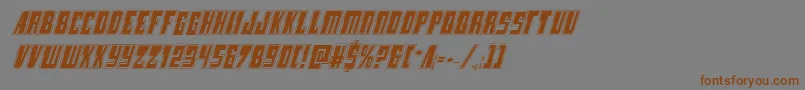 Lampreyacadital Font – Brown Fonts on Gray Background