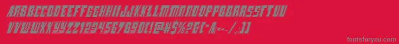 Lampreyacadital Font – Gray Fonts on Red Background