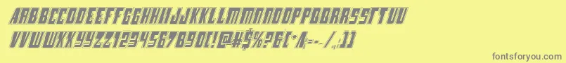Lampreyacadital-Schriftart – Graue Schriften auf gelbem Hintergrund