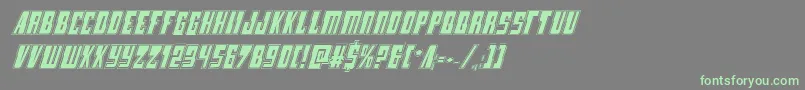 Шрифт Lampreyacadital – зелёные шрифты на сером фоне