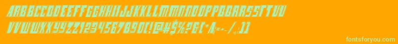 Lampreyacadital Font – Green Fonts on Orange Background