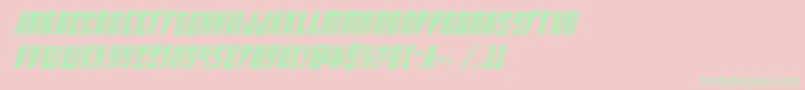 Lampreyacadital Font – Green Fonts on Pink Background