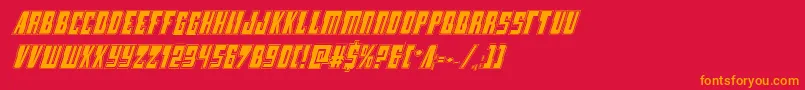 Lampreyacadital Font – Orange Fonts on Red Background