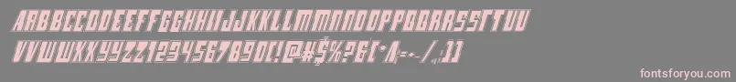 フォントLampreyacadital – 灰色の背景にピンクのフォント