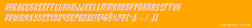 Lampreyacadital Font – Pink Fonts on Orange Background